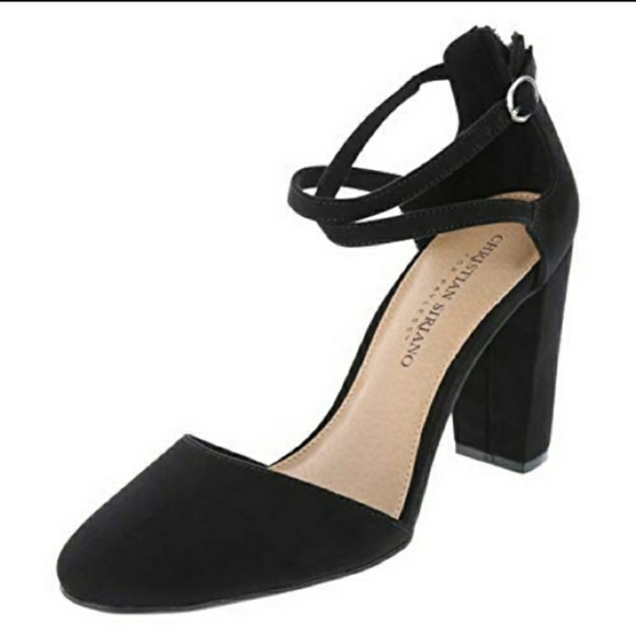 Christian Siriano Black Kam Cross Strap He… - Picture 1 of 10